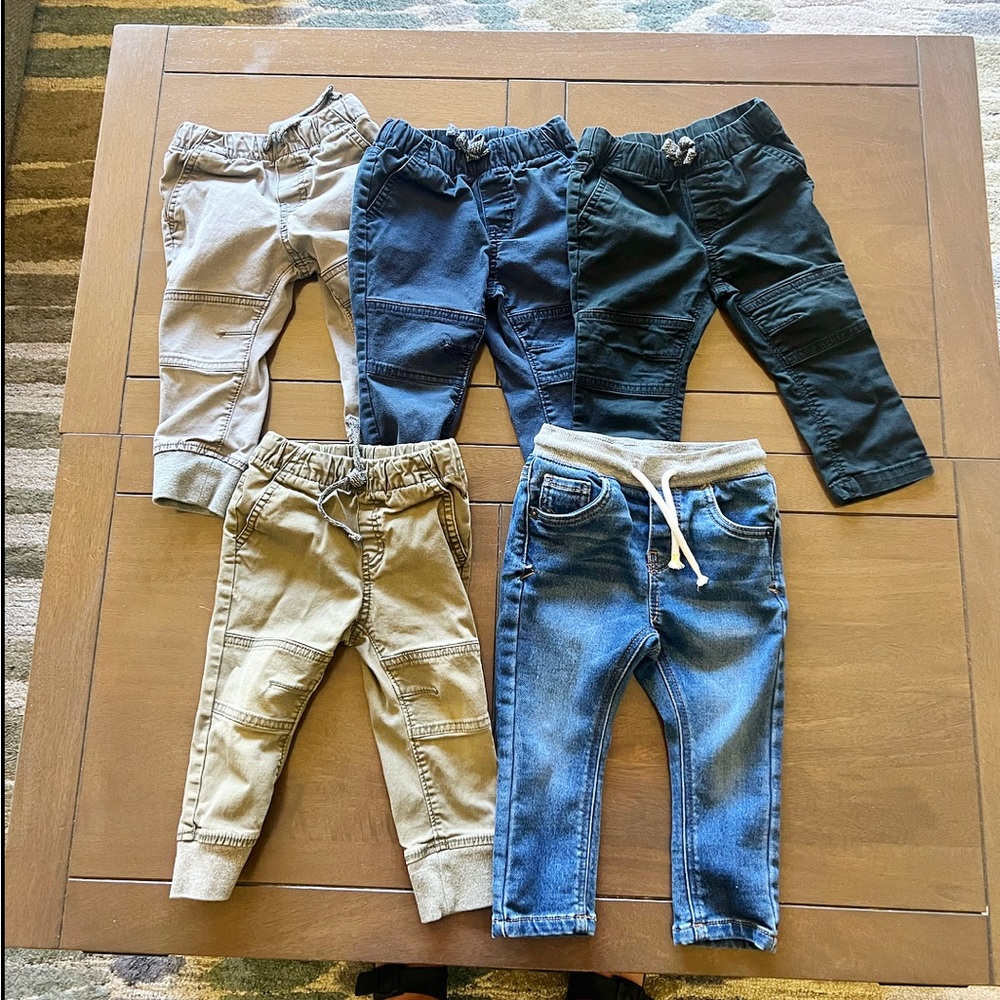 (Set of 5) Cat & Jack 18m Pants